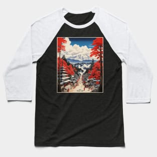 Koyasan Okunoin Japan Vintage Poster Tourism Baseball T-Shirt